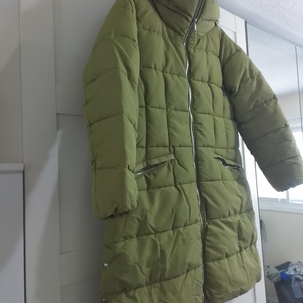 Next Olive Green Puffer Coat
